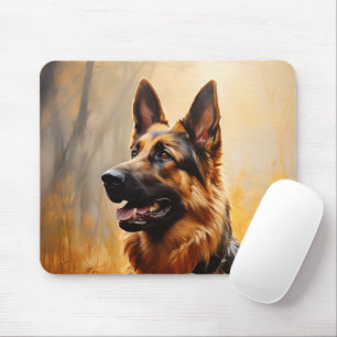 Deutscher Hirte im Herbst Mousepad
