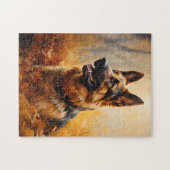 Deutscher Hirte im Herbst Puzzle (Horizontal)