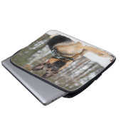 Deutscher Hirte im Schnee Laptopschutzhülle (Vorne Knopf)