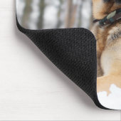 Deutscher Hirte im Schnee Mousepad (Ecke)