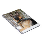 Deutscher Hirte im Schnee Notizblock (Rechte Seite)