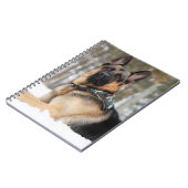 Deutscher Hirte im Schnee Notizblock (Linke Seite)