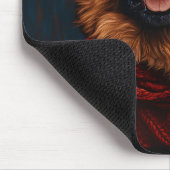 Deutscher Hirte in einer Weihnachtsmannmütze Mousepad (Ecke)