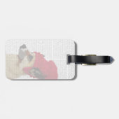 Deutscher Hirte in Red Wooly Hat Gepäckanhänger (Rückseite horizontal)