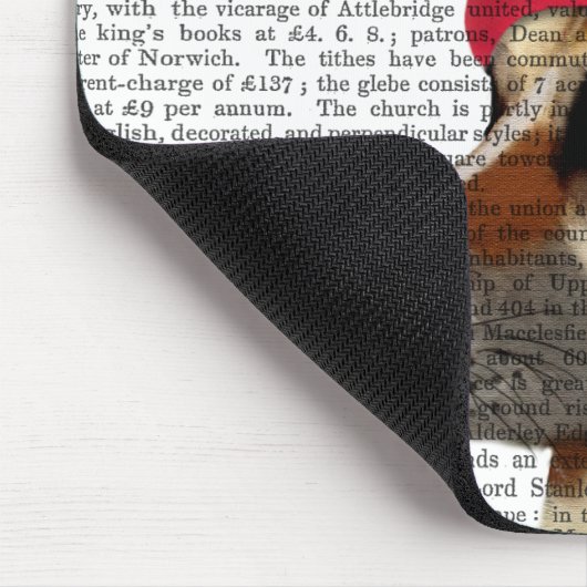 Deutscher Hirte in Red Wooly Hat Mousepad (Ecke)