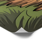 Deutscher Hirte läuft mit Stärke Poster (Ecke)