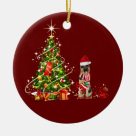 Deutscher Hirte mit Hutschuh Weihnachten Keramik Ornament