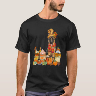 Deutscher Hirte mit Kaffeekuchen fallen T-Shirt