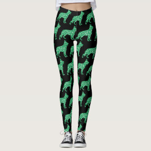 Deutscher Hirte mit Kleeblättern Leggings