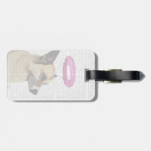 Deutscher Hirte mit rosa Halo Gepäckanhänger (Rückseite horizontal)