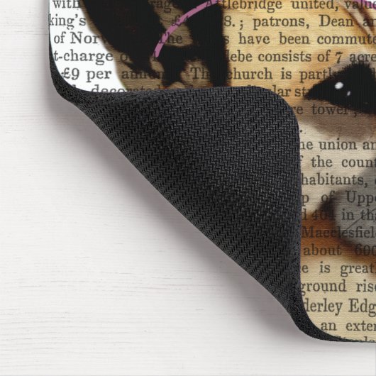 Deutscher Hirte mit rosa Halo Mousepad (Ecke)