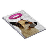 Deutscher Hirte mit rosa Halo Notizblock (Rechte Seite)