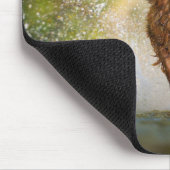 Deutscher Hirte mit Stick Mousepad (Ecke)