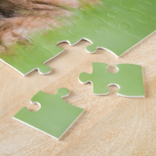 Deutscher Hirte mit Tennisball Puzzle (Seite)