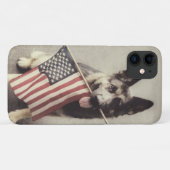 Deutscher Hirte mit US-Flagge Case-Mate iPhone Hülle (Rückseite (Horizontal))