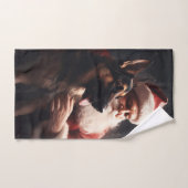 Deutscher Hirte mit Weihnachtsmann Weihnachten Badhandtuch Set (Handtuch)