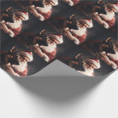 Deutscher Hirte mit Weihnachtsmann Weihnachten Geschenkpapier (Ecke)