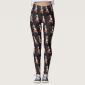Deutscher Hirte mit Weihnachtsmann Weihnachten Leggings (Vorderseite)