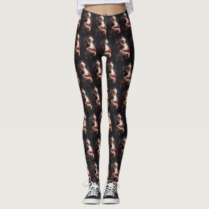 Deutscher Hirte mit Weihnachtsmann Weihnachten Leggings