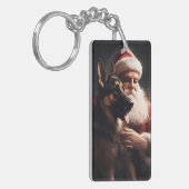 Deutscher Hirte mit Weihnachtsmann Weihnachten Schlüsselanhänger (Vorderseite links)