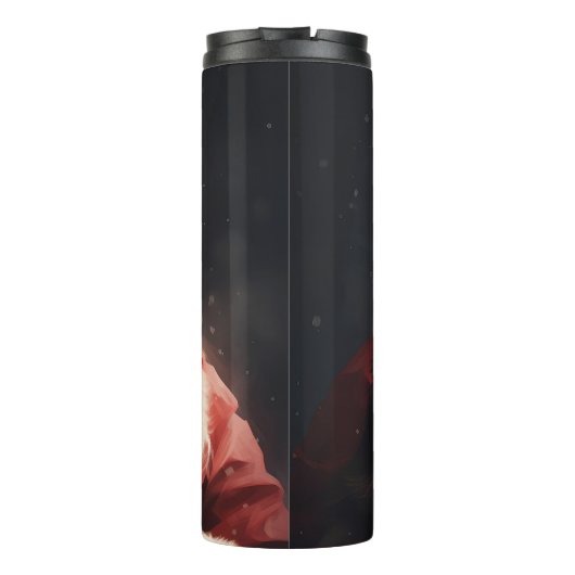 Deutscher Hirte mit Weihnachtsmann Weihnachten Thermosbecher (Rückseite)