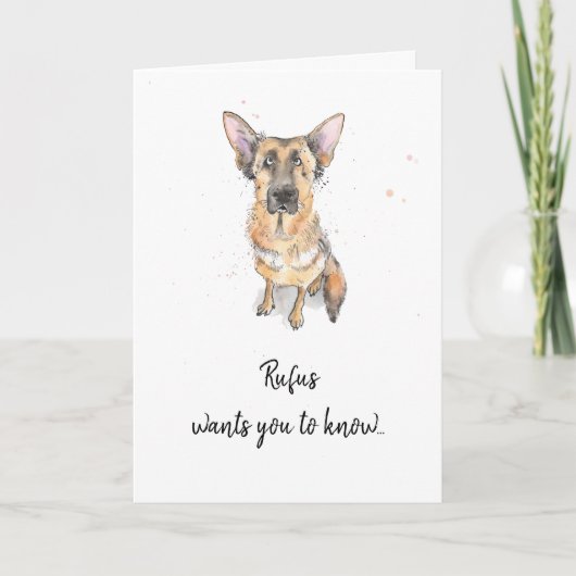 Deutscher Hirte, Muttersprache Karte (Vorderseite)