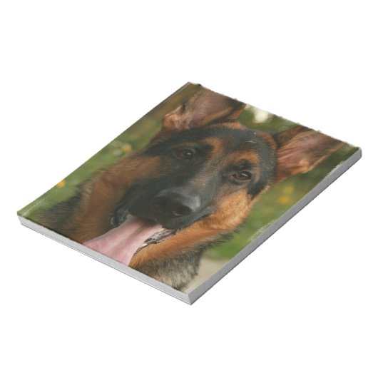 Deutscher Hirte Notepad Notizblock (Rotiert)