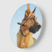 Deutscher Hirte, schöne Wanduhr und Ihr Foto (Winkel)