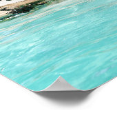 Deutscher Hirte springt in Wasser Poster (Ecke)