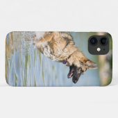 Deutscher Hirte springt ins Wasser Case-Mate iPhone Hülle (Rückseite (Horizontal))
