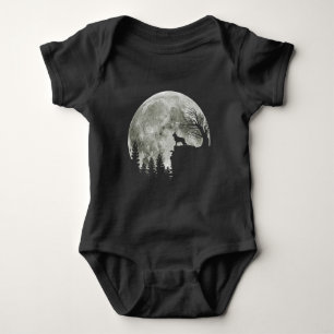 Deutscher Hirte, Stehend auf Mountain Halloween Baby Strampler
