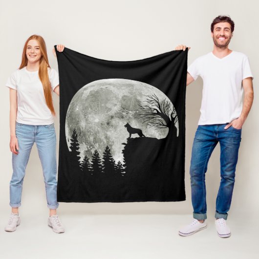 Deutscher Hirte, Stehend auf Mountain Halloween Fleecedecke (Beispiel)