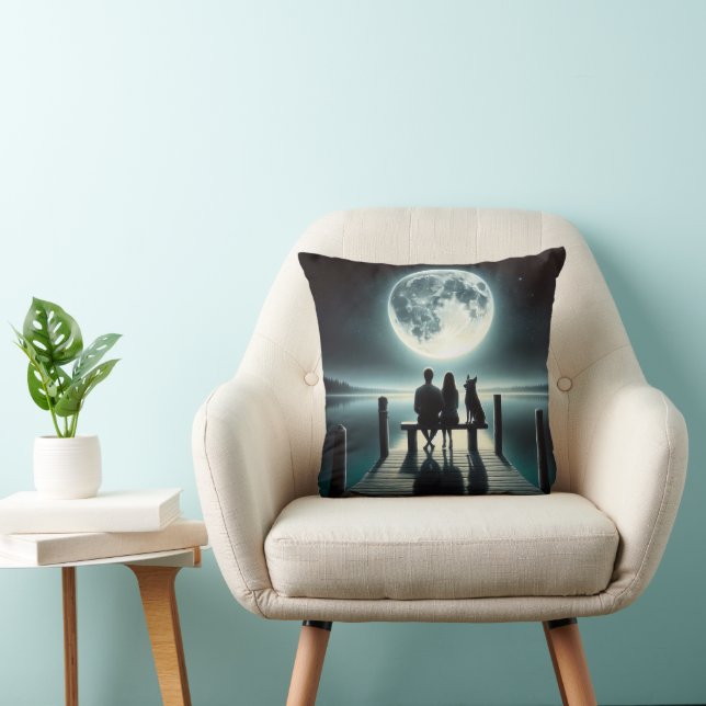 Deutscher Hirte und Paar auf einem Dock Kissen (Stuhl )