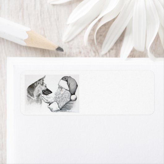 Deutscher Hirte und Weihnachtsmann (Insitu)