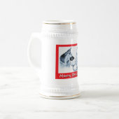 Deutscher Hirte und Weihnachtsmann Bierglas (Vorderseite Links)