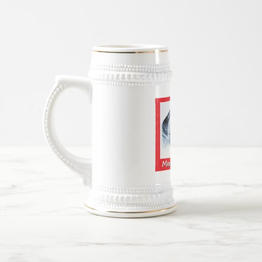 Deutscher Hirte und Weihnachtsmann Bierglas (Links)
