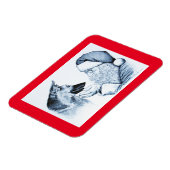 Deutscher Hirte und Weihnachtsmann Magnet (Linke Seite)