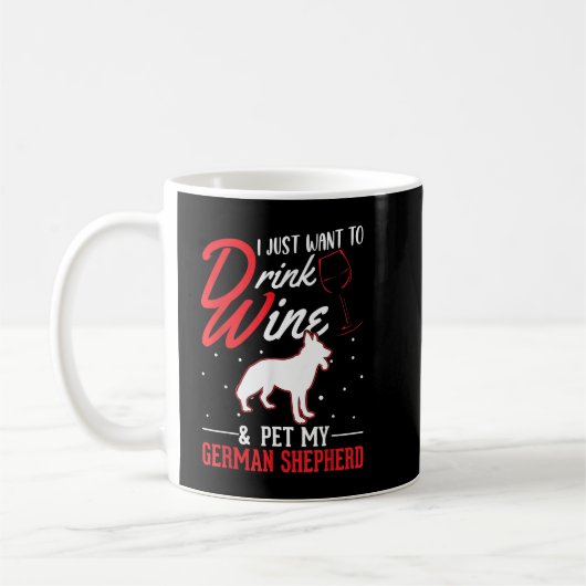 Deutscher Hirte und Wein Kaffeetasse (Links)