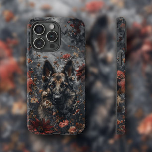 Deutscher Hirte und Wildblumen Case-Mate iPhone Hülle