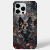 Deutscher Hirte und Wildblumen Case-Mate iPhone Hülle (Rückseite)
