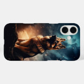 Deutscher Hirte unter Sturmy Sky Case-Mate iPhone Hülle (Rückseite (Horizontal))
