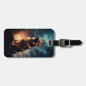 Deutscher Hirte unter Sturmy Sky Gepäckanhänger (Vorderseite horizontal)