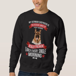 Deutscher Hirte Weckte am frühen Morgen auf Sweatshirt