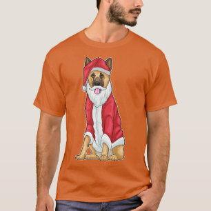 Deutscher Hirte Weihnachts-Weihnachtsmannmütze TSh T-Shirt