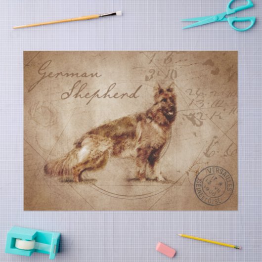 Deutscher Hirtendecoup Seidenpapier (Basteln)