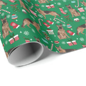 Deutscher Hirtenhund Weihnachten Geschenkpapier (Rolleneckpunkt)