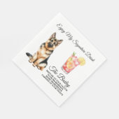 Deutscher Hirtensignatur Drink Wedding Pet Serviette (Ecke)