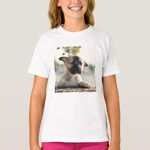 Deutscher Hirtenwelpe über Lecke T-Shirt