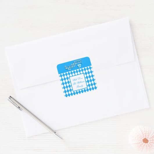 Deutscher Individuelle Name für Bier Quadratischer Aufkleber (Umschlag)