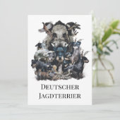 Deutscher Jagdterer Einladung (Stehend Vorderseite)